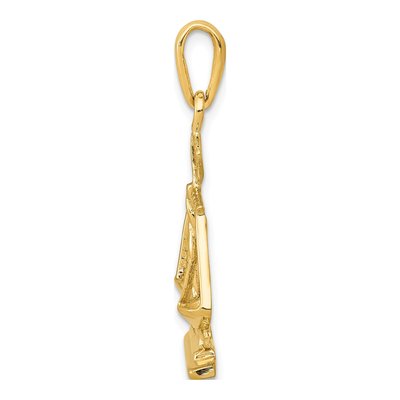 14K Yellow Gold Scales of Justice Pendant – view 3