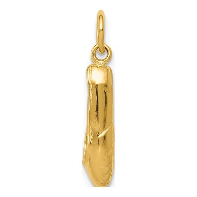 14K Yellow Gold 3-D Ballet Slipper Pendant – view 3