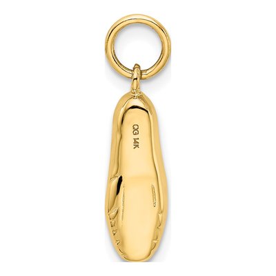 14K Yellow Gold 3-D Ballet Slipper Pendant – view 4