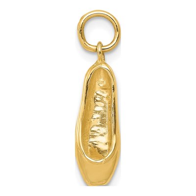14K Yellow Gold 3-D Ballet Slipper Pendant