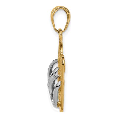 14K Yellow Gold Double Flip-Flop Pendant – view 3