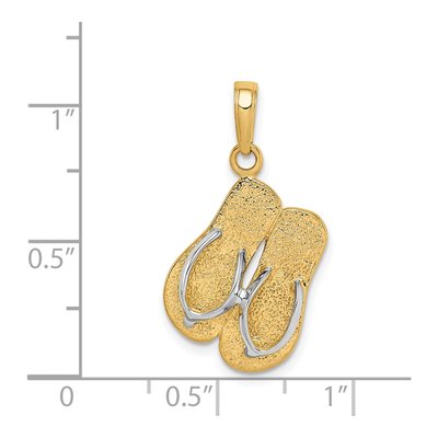 14K Yellow Gold Double Flip-Flop Pendant – view 4
