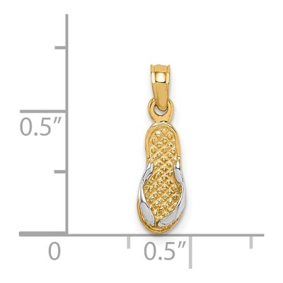 14K Yellow Gold Flip-Flop Pendant – view 4