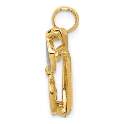 14K Gold Black Enamel 3-D Sunglasses Pendant – view 3
