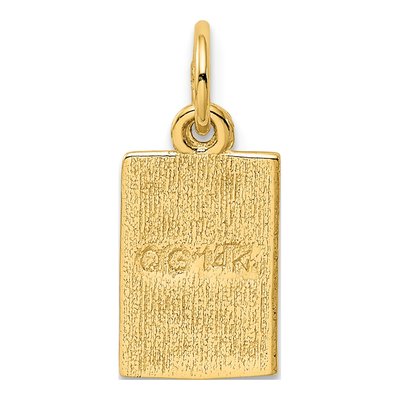 14K Yellow Gold Enameled Ace of Spades Charm – view 4
