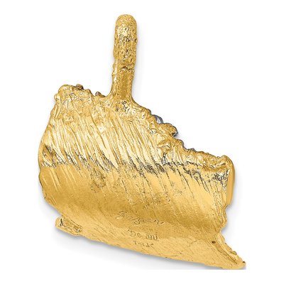 14K Yellow Gold Surfer Wave Charm – view 5
