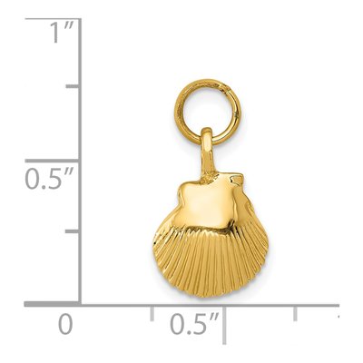 14K Yellow Gold Seashell Pendant – view 5