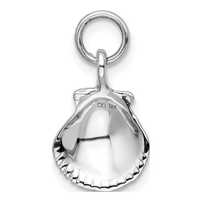 14K White Gold Seashell Pendant – view 4