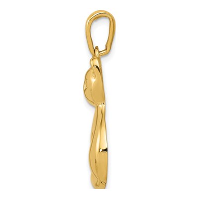 14K Yellow Gold Cat Pendant – view 3