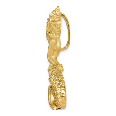 14K Yellow Gold Mermaid Omega Slide Pendant – view 3