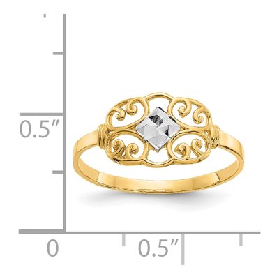 14K Yellow Gold Filigree Ring – view 4