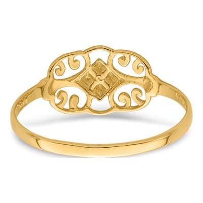 14K Yellow Gold Filigree Ring – view 7