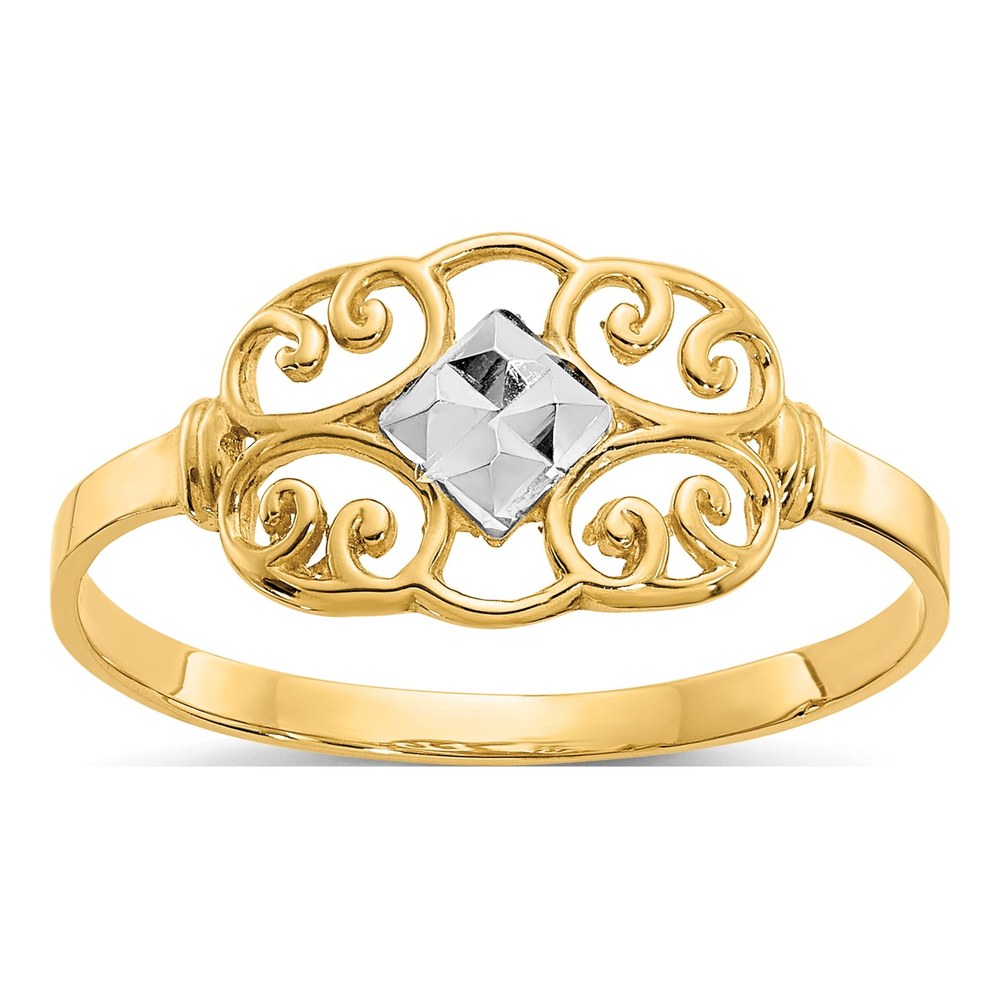 14K Yellow Gold Filigree Ring