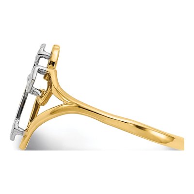 14K Yellow Gold Cross Ring – view 5