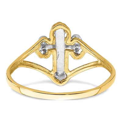 14K Yellow Gold Cross Ring – view 7