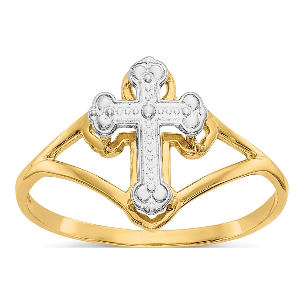 14K Yellow Gold Cross Ring