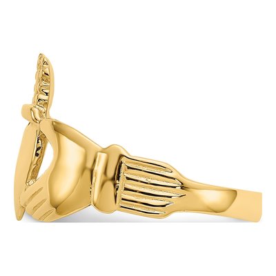 14K Yellow Gold Claddagh Ring – view 5