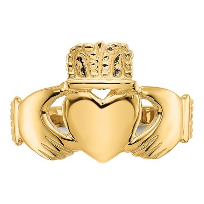 14K Yellow Gold Claddagh Ring – view 6