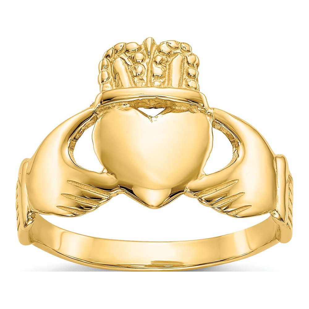 14K Yellow Gold Claddagh Ring