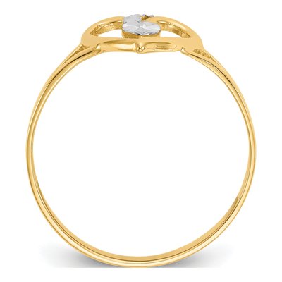 14K Yellow Gold Heart Ring – view 3