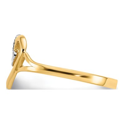 14K Yellow Gold Heart Ring – view 5