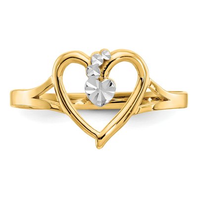 14K Yellow Gold Heart Ring – view 6