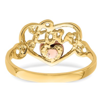 14K Two-Tone Gold LOVE Heart Ring – view 7
