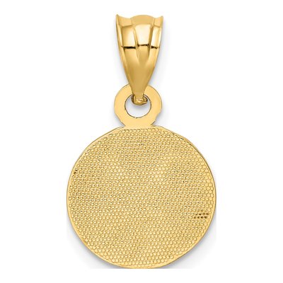 14K Yellow Gold Black Enamel Soccer Ball Pendant – view 4