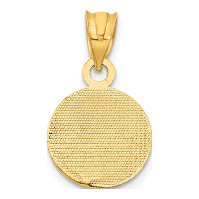 14K Yellow Gold Enameled Baseball Pendant – view 5