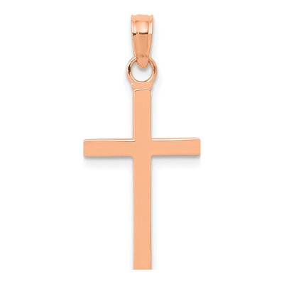 14K Rose Gold Cross Pendant