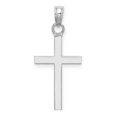 14K White Gold Cross Pendant – view 4