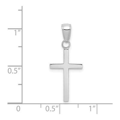 14K White Gold Cross Pendant – view 6