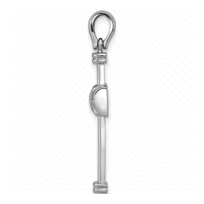 14K White Gold Latin Cross Pendant – view 3