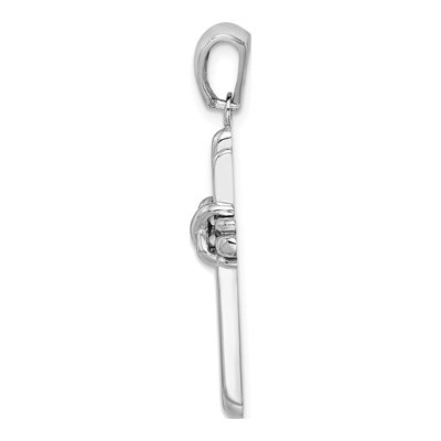 14K White Gold Cross Pendant – view 3