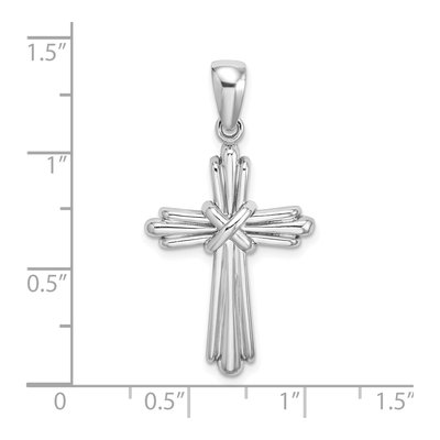 14K White Gold Cross Pendant – view 4
