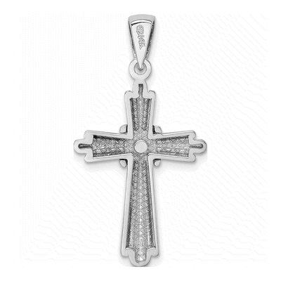 14K White Gold Cross Pendant – view 5