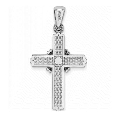 14K White Gold Passion Cross Pendant – view 5