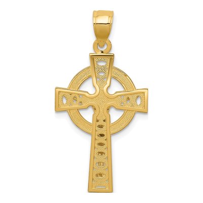 14K Two-Tone Gold Iona Crucifix Pendant – view 5
