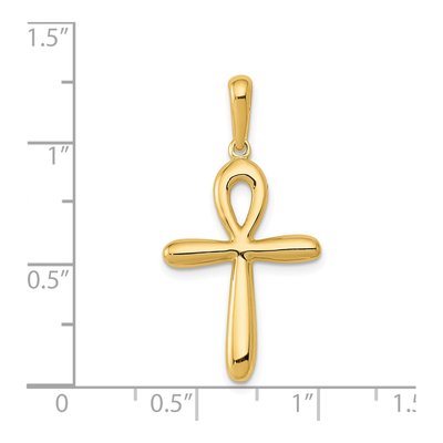 14K Yellow Gold Ankh Cross Pendant – view 4