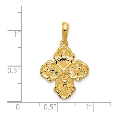 14K Yellow Gold Four Way Medal Pendant – view 4