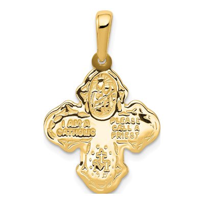 14K Yellow Gold Four Way Medal Pendant – view 5