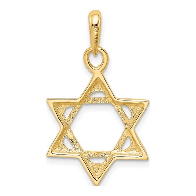 14K Yellow Gold Star of David Pendant – view 4
