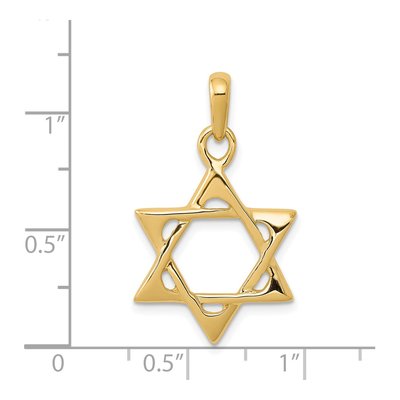 14K Yellow Gold Star of David Pendant – view 5