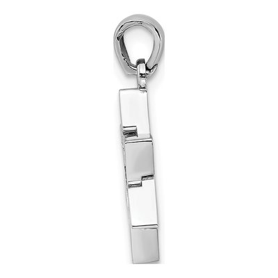 14K White Gold Star of David Pendant – view 3