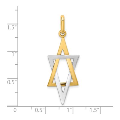 14K Yellow Gold Star of David Charm – view 4