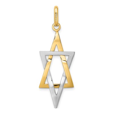 14K Yellow Gold Star of David Charm – view 5