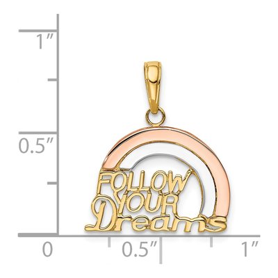 14K Two-Tone Gold Rainbow Charm – view 4
