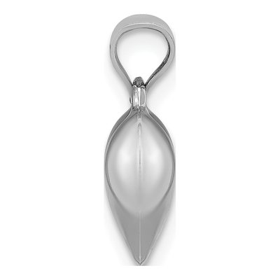 14K White Gold Puffed Heart Pendant – view 3