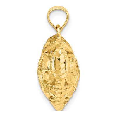 14K Yellow Gold Puffed Heart Pendant – view 3