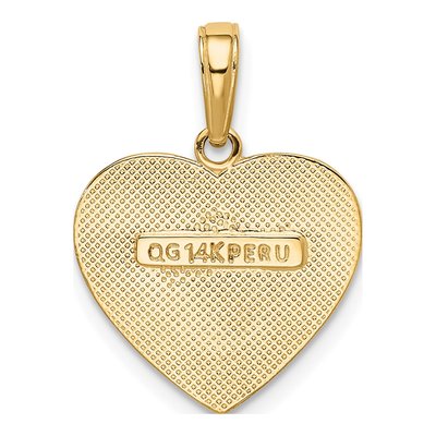 14K Yellow Gold Heart Pendant – view 4